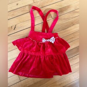 Vintage Sweet Liberty overall red dress‎